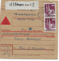 Paketkarte Hagen/Westf. Nach Haar, München 1948, MeF - Briefe U. Dokumente