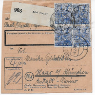 Paketkarte Saal/Saale Nach Haar Bei München, Anstalt-Casino, 1948, MeF - Cartas & Documentos