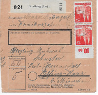 Paketkarte Kreiburg/Inn An Heilanstalt Eglfing,  1949, MeF - Lettres & Documents