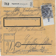 Paketkarte Ingolstadt Nach Eglfing 1948, EF - Storia Postale