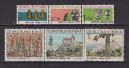CZECHOSLOVAKIA  - 1970 Osaka World Fair Set Never Hinged Mint - Unused Stamps