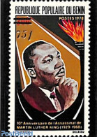 Benin 1985 Overprint, 75Fr On 300f, Mint NH, Performance Art - Jazz Music - Music - Unused Stamps