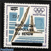 Benin 1985 Overprint 25f On 40f, Mint NH, Sport - Olympic Games - Swimming - Nuevos