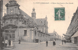 77-FONTAINEBLEAU EGLISE SAINT LOUIS ET RUE GRANDE-N°LP5127-D/0313 - Fontainebleau