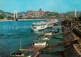 73313128 Budapest Latkep Az Erzsebet Hiddal Elisabethbruecke Schiffsanleger Dona - Hongrie