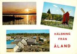 73312925 Aland Suomi Windmuehle Sonnenuntergang  - Finnland