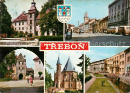 73312908 Trebon Schloss Rathaus Stadttor  Trebon - Czech Republic