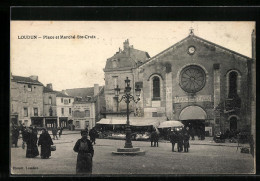 CPA Loudun, Place Et Marché Sainte-Croix  - Loudun