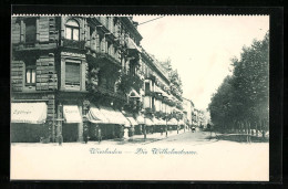 AK Wiesbaden, Die Wilhelmstrasse  - Wiesbaden