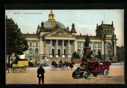 AK Berlin-Tiergarten, Reichstagsgebäude Mit Kutschen  - Tiergarten