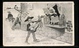 Postal La Serenade De L'Hidalgo, Alfonso XIII. Von Spanien Musiziert Für Präsident Loubet Auf Einer Gitarre  - Familles Royales