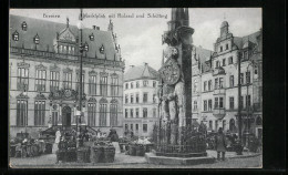 AK Bremen, Marktplatz Mit Roland Und Schütting  - Bremen