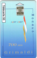 MONACO France French Telecarte Phonecard MF43 700 Ans Des Grimaldi Drapeau Flag Principaute Monte Carlo UT BE - Mónaco