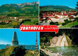 73311785 Sonthofen Oberallgaeu Fliegeraufnahme Steinturm Sendeturm Sonthofen Obe - Sonthofen