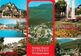 73311774 Olsberg Sauerland Freibad Fliegeraufnahme Fachwerk Brunnen Olsberg Saue - Other & Unclassified