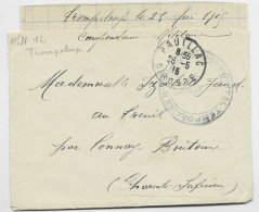 LETTRE FM PAUILLAC GIRONDE 26.5.1916 + HOPITAL TEMPORAINRE N°12 TROMPELOUP - WW I