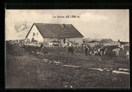 AK Travers, Le Soliat, Alm-Hütte  - Travers