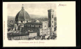 Cartolina Firenze, La Cattedrale Vista Da S. Lorenzo  - Firenze