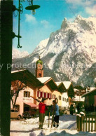 73311356 Garmisch-Partenkirchen Kirchturm Zugspitze Weihnachts Und Neujahrsgrues - Garmisch-Partenkirchen