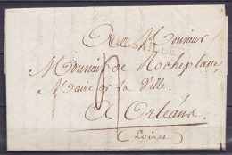 France - L. Daté 20 Novembre 1817 De VERSAILLES Pour ORLEANS - Griffe "VERSAILLES" - Port "4" (au Dos: Cachet Armoiries  - 1701-1800: Precursors XVIII
