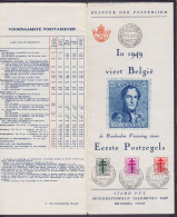 Dépliant Pub "Honderste Verjaring Zijner Eerste Postzegels" - N°787+788+789 Càd "FOIRE INTERNATIONALE / BRUXELLES /15-5- - Lettres & Documents