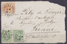 Devant De Lettre Affr. Paire N°30 + N°28 Rare Càd "CAMPE DE BEVERLOO /5 SEPT. 1875" Pour Légation Belge à VIENNE Autrich - 1869-1883 Leopold II