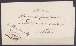 L. Datée 29 Juin 1844 De BAISY THY En Franchise Pour NIVELLES - 1830-1849 (Belgica Independiente)