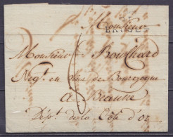 L. Datée 1 Octobre 1806 De BRUGES Pour BEAUNE Côte D'Or France - Grigge "BRUGES" - Port "8" - 1794-1814 (Periodo Frances)