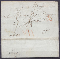 L. Imprimée Datée 1 Novembre 1805 De PARIS Pour GHISTELLE (Gistel)  - Marque "P" ??? - Port "5" Et/ou "VII" (au Dos: Gri - 1794-1814 (Franse Tijd)