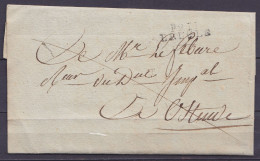 L. En Franchise Datée 15 Messidor An 13 (4 Juillet 1805) De BRUGES Pour OSTENDE - Griffe "P9II / BRUGES" - 1794-1814 (Periodo Frances)