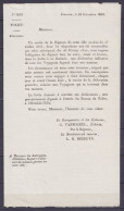 Arrêté De Police Daté 10 Décembre 1830 établi à LOUVAIN Concernant L'obligation Des Aubergistes Et Hôtelliers De Déclara - Wetten & Decreten