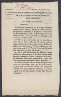 Arrêté De Police Daté 25 Février 1816 De BRUXELLES Pour Les Maires Du Départememnt Concernant L'instruction De Crimes - Decreti & Leggi