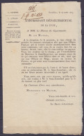 Arrêté De Police Daté 25 Mars 1815 De BRUXELLES Pour Les Maires Du Départememnt Concernant La Convocation Des Offriciers - Decreti & Leggi