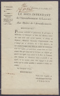 Arrêté De L'Administration Générale Daté 24 Juillet 1815 De Louvain Concernant L'exercice De La Médecine Et De La Chirur - Decrees & Laws