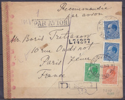 Bulgarie - Env. Recommandée Par Avion Affr. 19L Càd SOFIA /-5.VI 1943 Pour PARIS - Bande Et Cachets Censure Allemande - Lettres & Documents