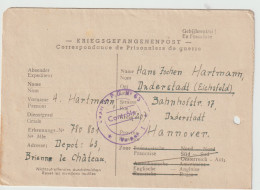 German Prisoner Of War Letter From France, Depot PG 63 Located Brienne Le Château (Aube) Signed 18.7.1947 - Militares