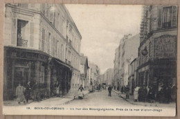 CPA 92 - BOIS COLOMBES - La Rue Des Bourguignons - Près De La Rue Victor Hugo - TB ANIMATION Vitrines MAGASINS - Autres & Non Classés