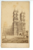 CDV PHOTO Sur Plaque Cartonnée YORK S VIEWS OF WESTMINSTER ABBEY LONDON ( Historians ) - Old (before 1900)