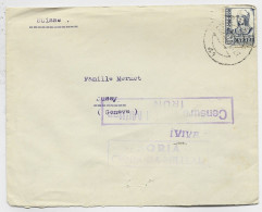 ESPANA 50C SOLO LETTRE COVER IRUN  TO GENEVE SUISSE CENSURA MILITAR IRUN - Cartas & Documentos