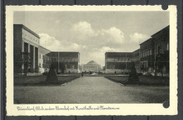 Deutschland DÜSSELDORF Blick In D. Ehrenhof Mit Kunsthalle Und Planetarioum. Int Leipziger Messe Werbestempel. NB! Holes - Duesseldorf