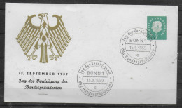 ALLEMAGNE   FDC  1959   Bonn President - Otros & Sin Clasificación