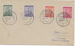 Brief Aus Leipzig, 16.11.45 Nach Weimar, MiNr. 120-123X - Cartas & Documentos