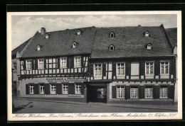 AK Rüdesheim /Rh., Hotel Und Gasthaus Hans Corvers, Marktplatz 13, Mit Strasse  - Rüdesheim A. Rh.