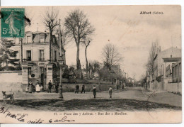 Carte Postale Ancienne Alfort - Place Des 7 Arbres. Rue Des 2 Moulins - Autres & Non Classés