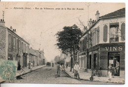 Carte Postale Ancienne Alfortville - Rue De Villeneuve, Prise De La Rue Des Acacias - Alfortville