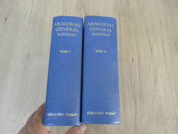 J.B.RIETSAP Armorial Général Dictionnaire Des Termes Du Blason Réimpression En 2 Tomes 1972 Bon état Voir Photos - Histoire