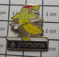 813G Pin's Pins / Beau Et Rare / ALIMENTATION /  BANANE POMONA FAISANT DU SKI - Alimentación