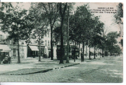 Carte Postale Ancienne Choisy Le Roi - L'Avenue De Paris Et La Station De Tramways - Chemin De Fer - Choisy Le Roi