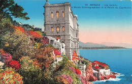 MONACO - Les Jardins - Le Musée Océanographique Et La Pointe Du Cap-Martin - Carte Postale Ancienne - Other & Unclassified