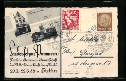 AK Stettin, Landesschau Pommern 1938 Der NSG Kraft Durch Freude, Stephans Geburtshaus In Stolp, Ganzsache  - Pommern